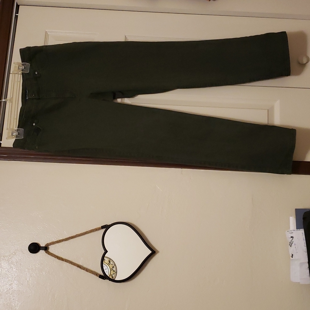 Olive high waisted straight leg jean